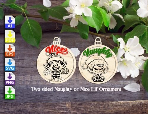 Adorno De Elfo Travieso Y Bueno Creativo Digital