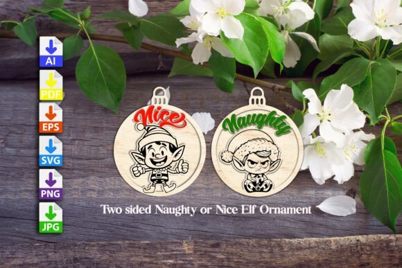 Adorno De Elfo Travieso Y Bueno Creativo Digital