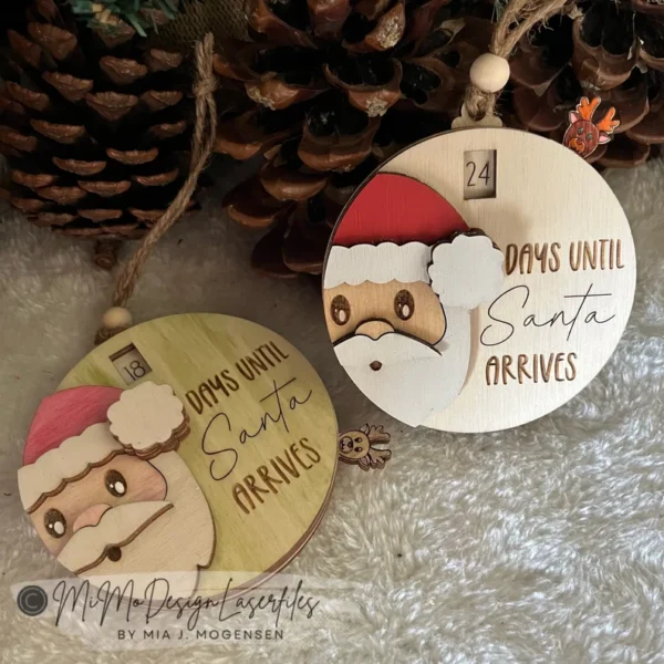 Adorno Deslizante De Cuenta Atras De Papa Noel Creativo Digital