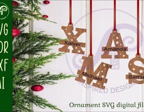 Adorno Navideno Con Forma De Letra Creativo Digital