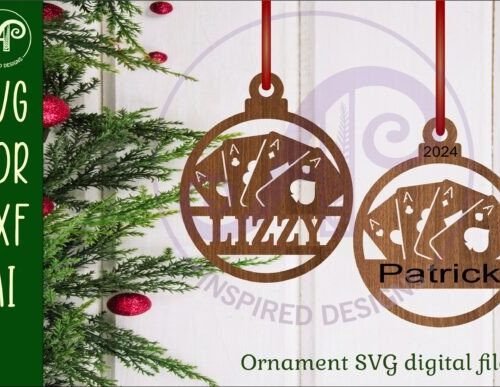 Adorno Navideno De Naipes Creativo Digital