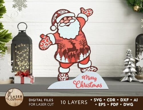 Soporte De Papa Noel Navideno Creativo Digital