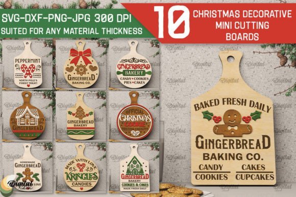 Tablas De Cortar Decorativas Navidenas En Miniatura Creativo Digital
