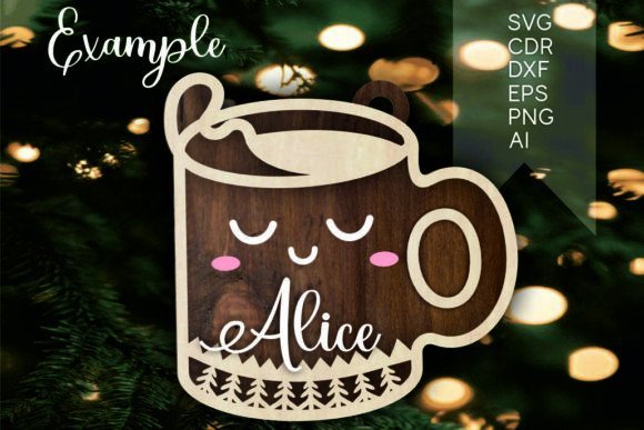 Taza De Cacao Navidena Creativo Digital