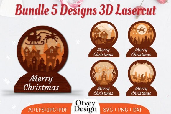 Trineo De Papa Noel Navideno Creativo Digital