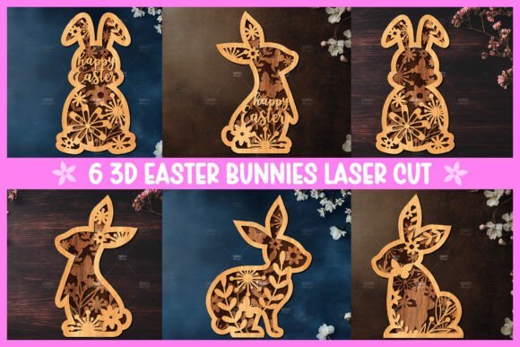 6 Conejos De Pascua Creativo Digital