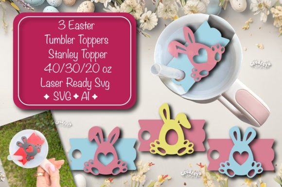 Adorno Para Vaso De Pascua Creativo Digital