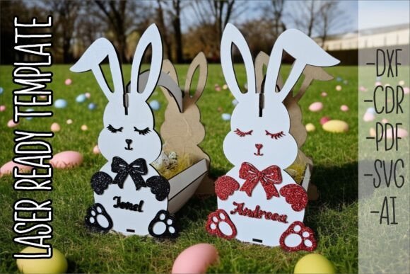 Canasta De Conejito De Pascua Creativo Digital