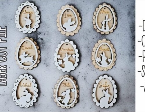 Etiqueta De Huevo De Pascua Creativo Digital