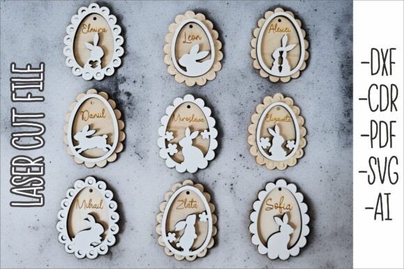 Etiqueta De Huevo De Pascua Creativo Digital