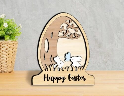 Feliz Regalo De Conejito De Pascua Con Mariposa Creativo Digital