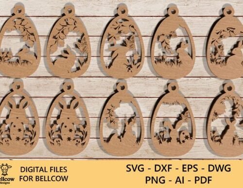 Huevos De Pascua Juego De Conejitos Creativo Digital