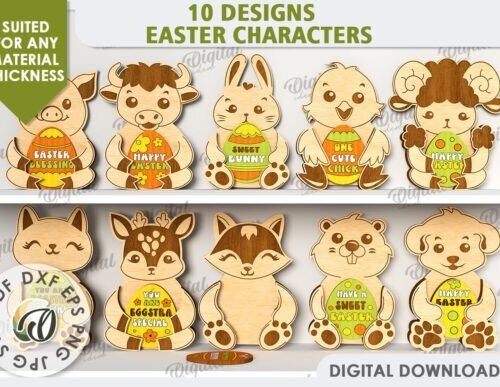 Lote De Animales De Pascua Creativo Digital