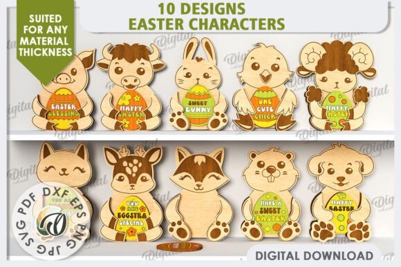 Lote De Animales De Pascua Creativo Digital
