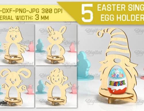 Lote De Porta Huevos De Pascua Creativo Digital