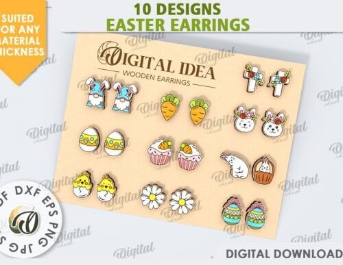 Paquete De Pendientes De Pascua 2 Creativo Digital