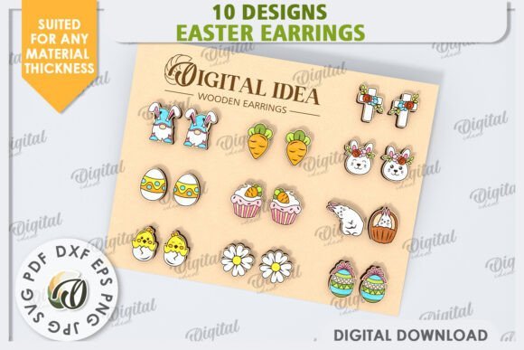 Paquete De Pendientes De Pascua 2 Creativo Digital