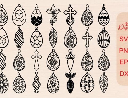 Paquete De Pendientes De Pascua Creativo Digital