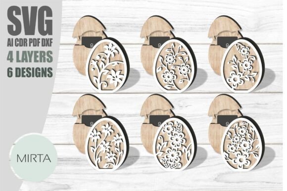 Paquete De Portatarjetas De Regalo Con Forma De Huevo Creativo Digital