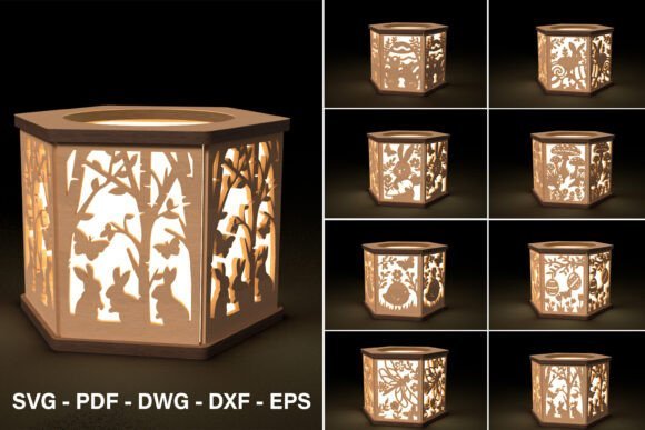 Paquete De Portavelas De Pascua 2 Creativo Digital