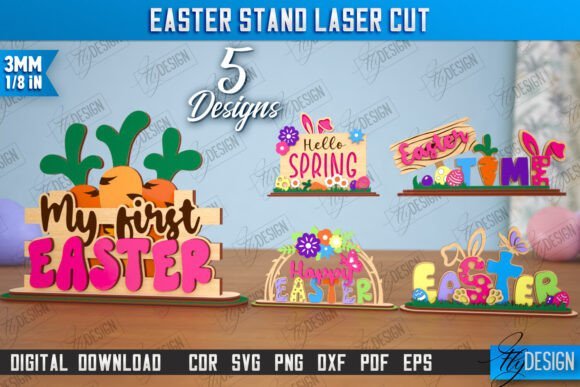 Paquete De Puestos De Pascua Creativo Digital