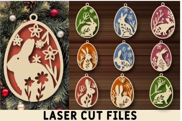 Pascua Conejito En Capas Creativo Digital