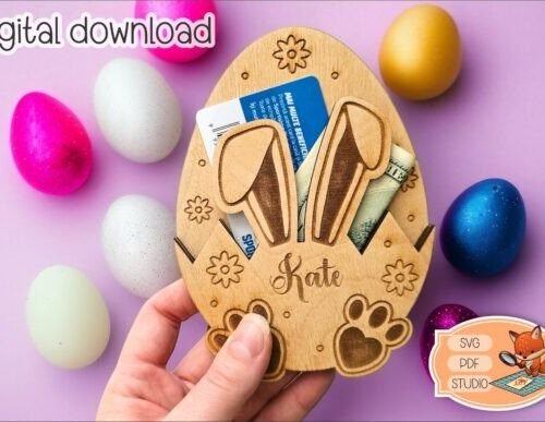 Portamonedas De Conejo De Pascua Como Regalo Creativo Digital