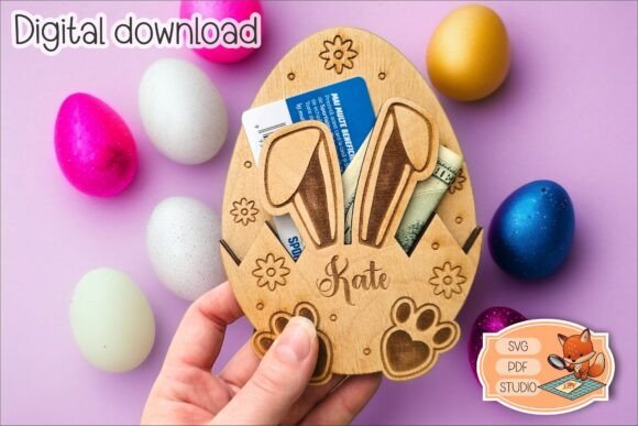 Portamonedas De Conejo De Pascua Como Regalo Creativo Digital
