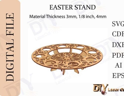 Puesto De Huevos De Pascua Y Pastel Pascual Creativo Digital