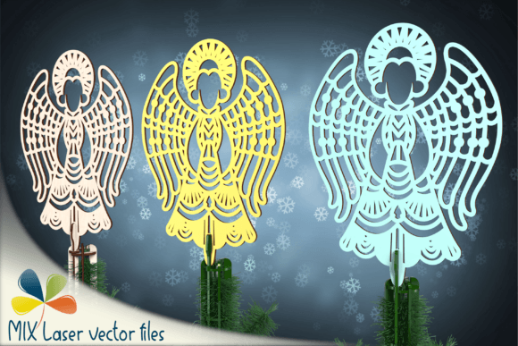 Adorno Para Arbol De Navidad Con Forma De Angel Creativo Digital