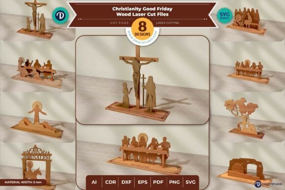 Conjunto De 8 De Viernes Santo Creativo Digital