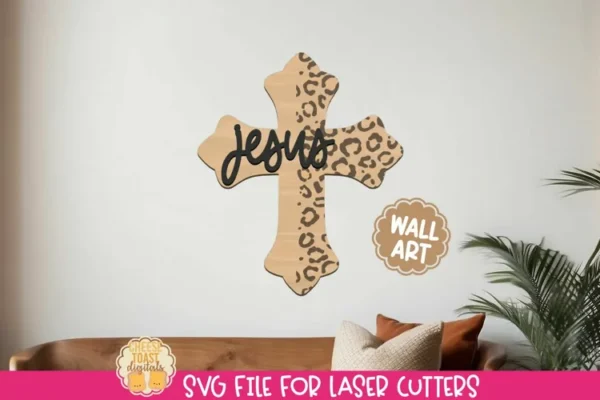 Cruz Con Estampado De Leopardo Creativo Digital