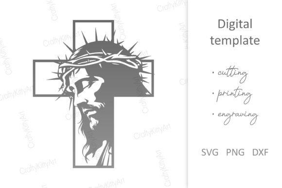 Cruz Crucifijo Corona De Espinas Jesucristo Creativo Digital