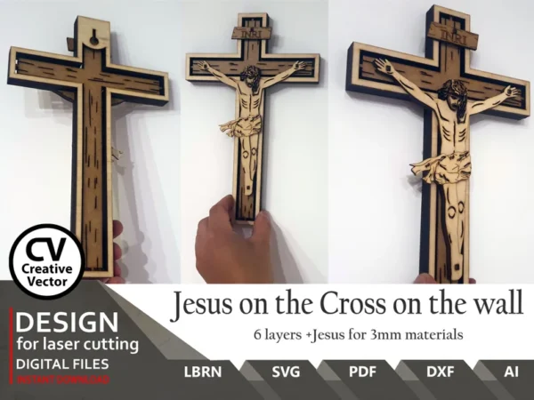 Jesus En La Cruz 6 Capas Creativo Digital