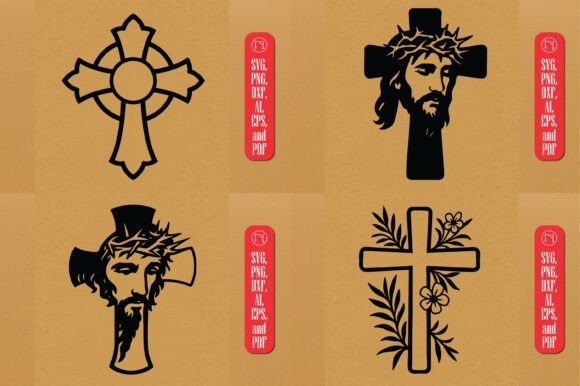 Paquete De Cruces Cristianas 2 Creativo Digital