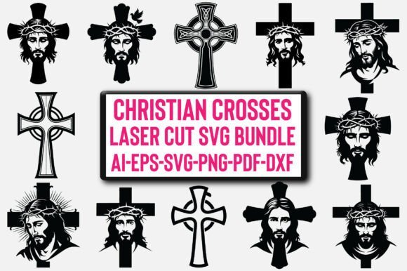 Paquete De Cruces Cristianas 4 Creativo Digital