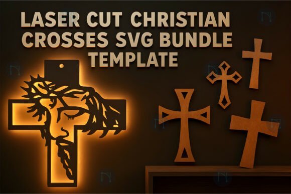 Paquete De Cruces Cristianas 5 Creativo Digital