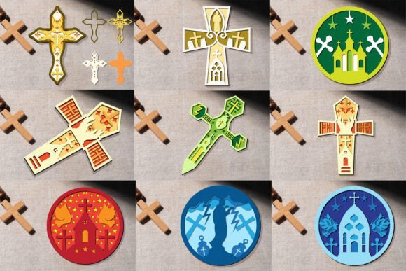 Paquete De Natividad Con Signo De Cruz Creativo Digital