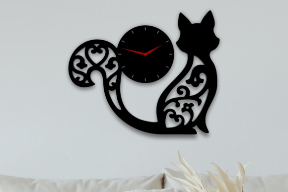 Reloj De Gato Creativo Digital