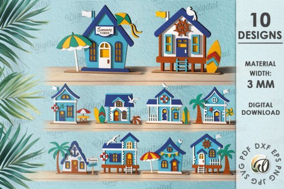 Paquete De Casas De Verano Creativo Digital