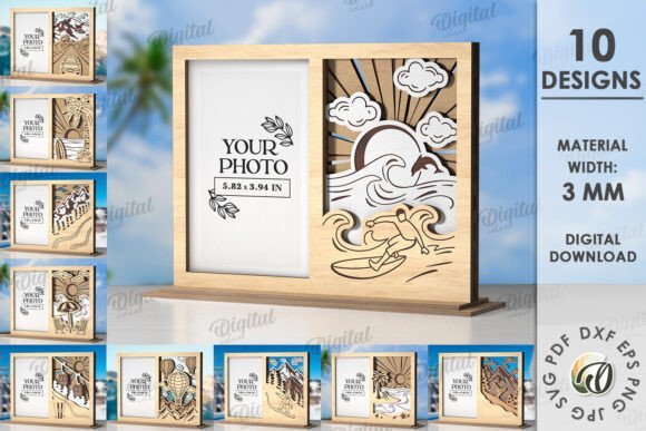 Paquete De Marcos De Vacaciones Creativo Digital