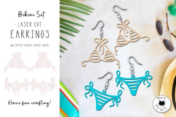 Pendientes De Verano Divertidos De Bikini Creativo Digital