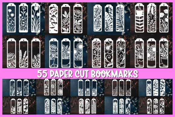 55 Marcadores Florales Creativo Digital