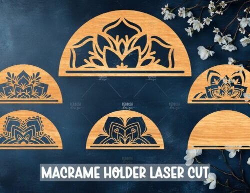 6 Soportes De Macrame Creativo Digital