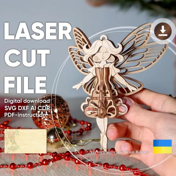 Adorno De Hada Con Alas De Mariposa 3d Creativo Digital