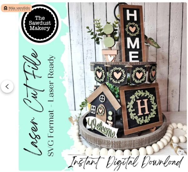 Bandeja Escalonada De Bienvenida A Casa Creativo Digital