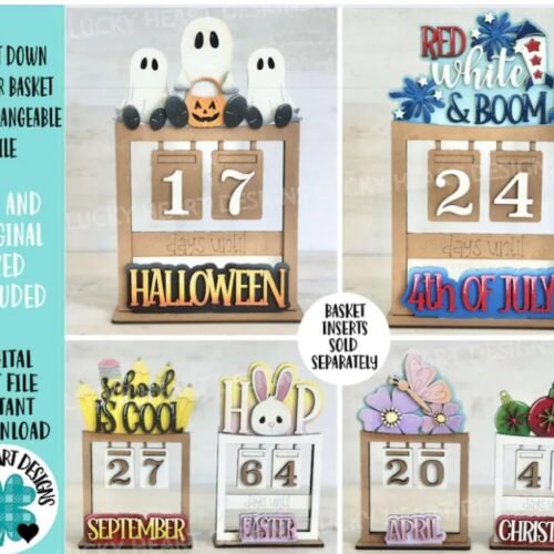 Cesta De Flores Con Cuenta Regresiva Intercambiable Creativo Digital