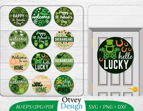 Colgante De Puerta Del Dia De San Patricio Creativo Digital