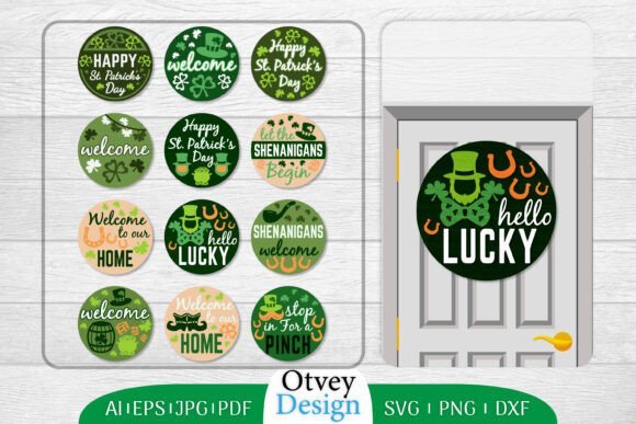 Colgante De Puerta Del Dia De San Patricio Creativo Digital