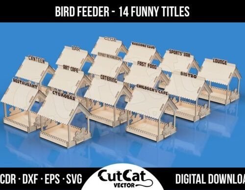 Comedero Para Pajaros Con Inscripciones Divertidas Creativo Digital